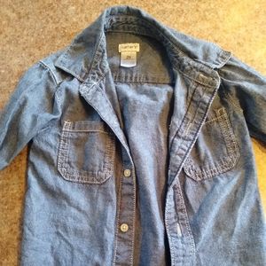 Carter's blue long sleeve shirt, size 2T